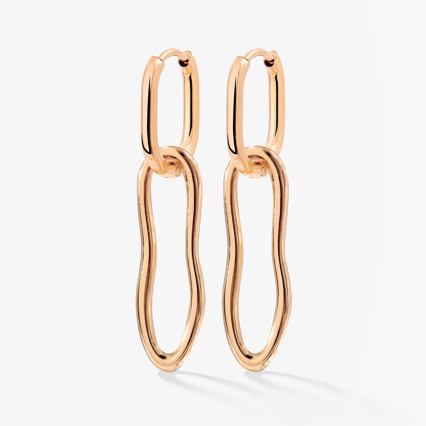 Blending Shapes Oval Hoop Set Baby Roségold