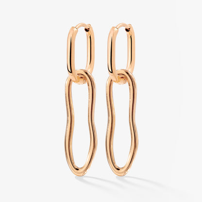 Blending Shapes Oval Hoop Set Baby Roségold