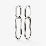 Blending Shapes Oval Hoop Set Baby Silber