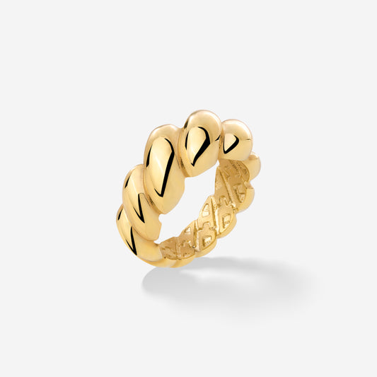 Bold Twist Ring Gold
