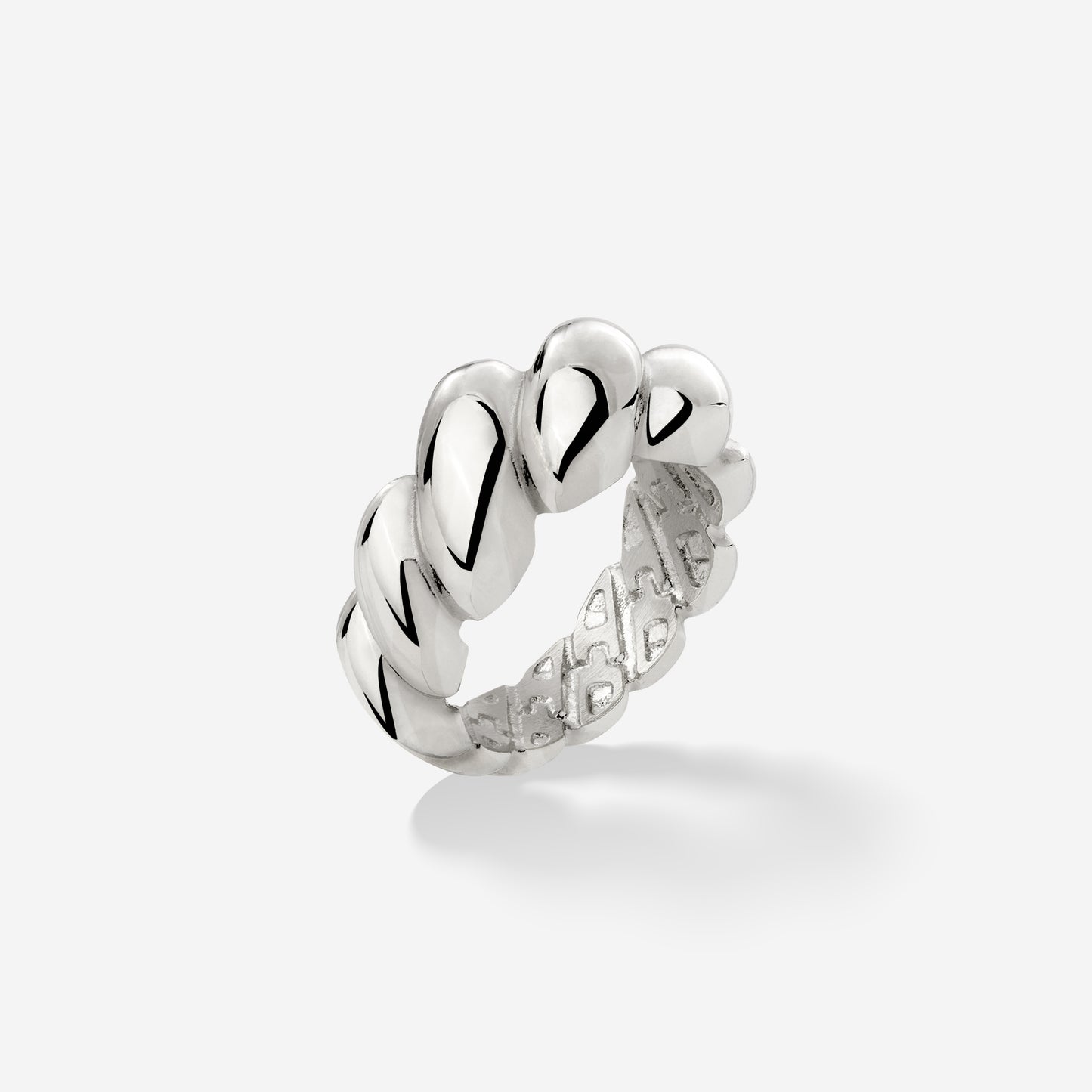 Bold Twist Ring Silber
