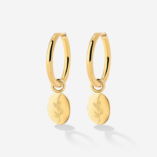 Bouquet Coin Hoop Set Medium Gold