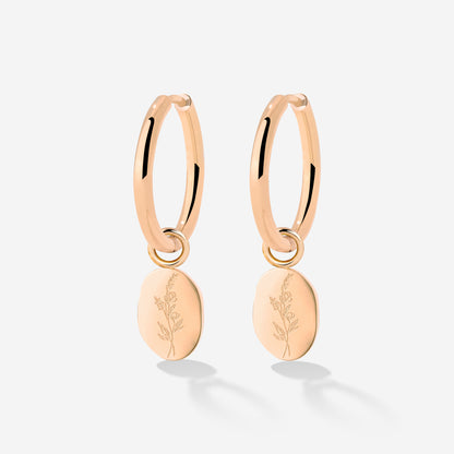 Bouquet Coin Hoop Set Medium Roségold