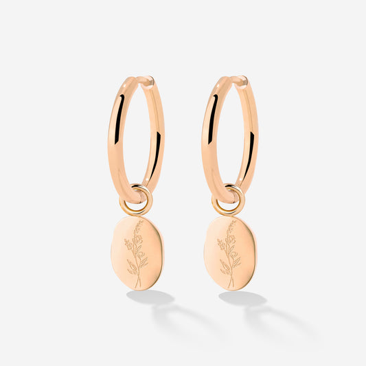 Bouquet Coin Hoop Set Medium Roségold