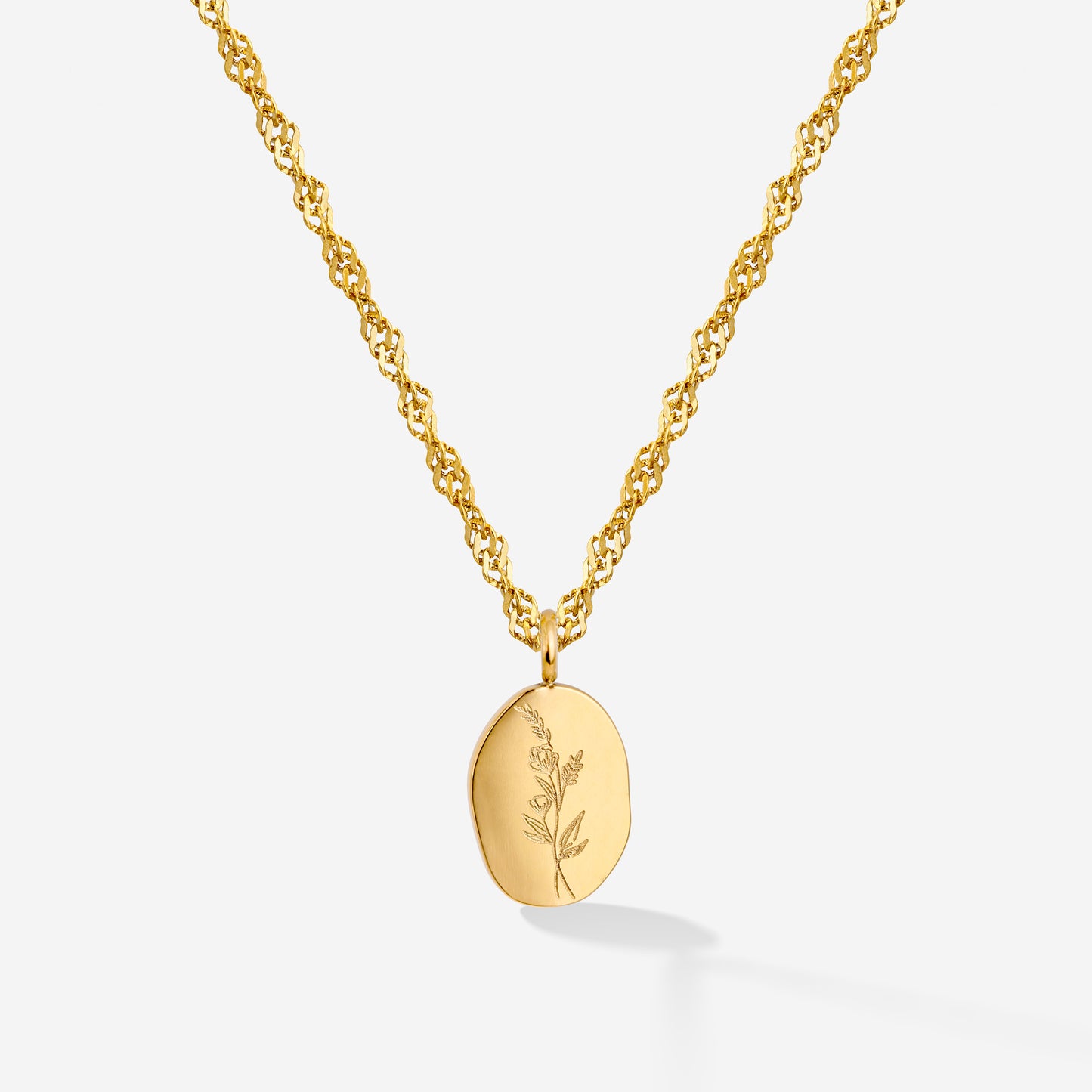 Bouquet Coin Necklace Gold