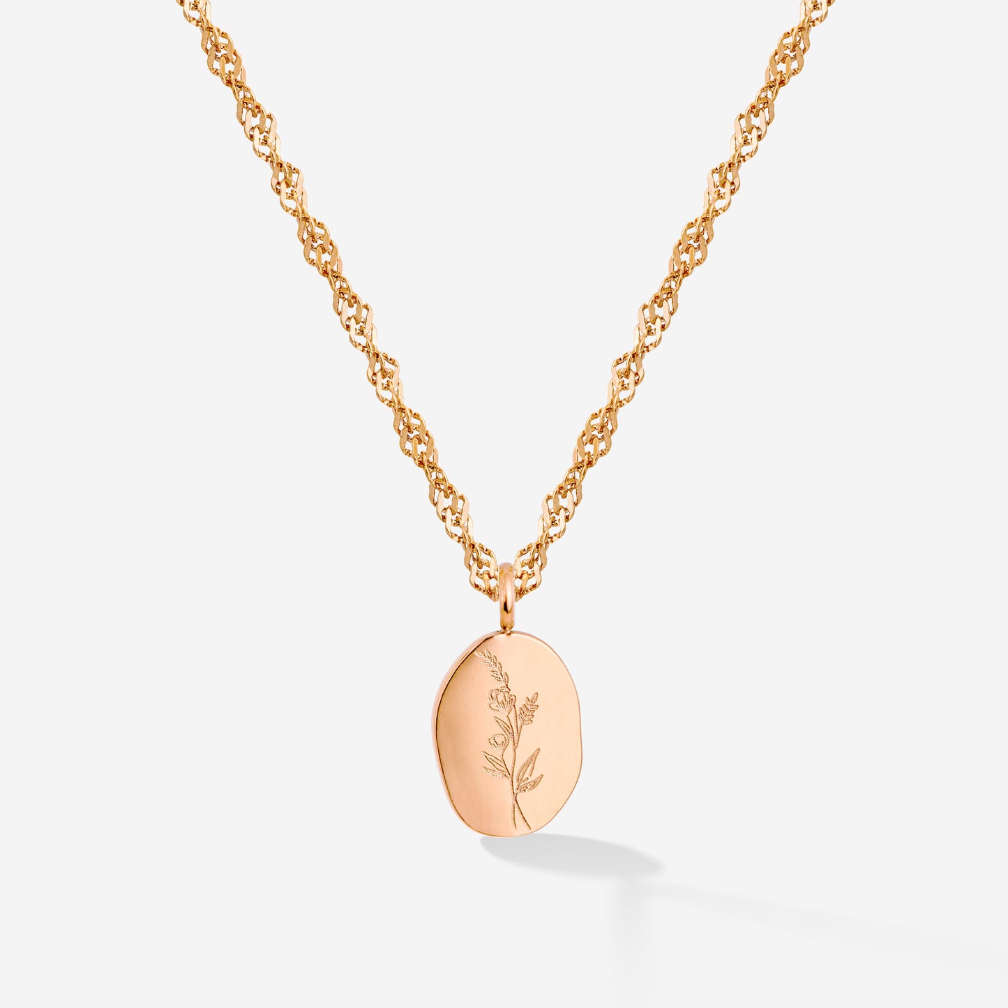 Bouquet Coin Necklace Roségold