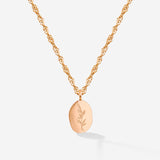 Bouquet Coin Necklace Roségold