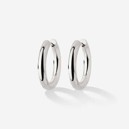 Chunky Hoopies Medium Silber