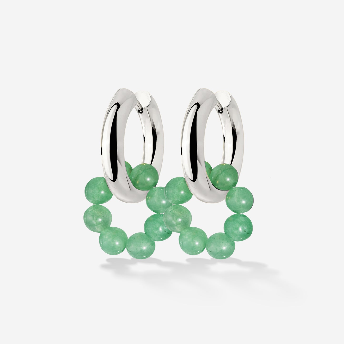 Chunky Pastel Donut Hoop Set Small Silber