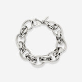 Chunky Twisted Links Bracelet Silber