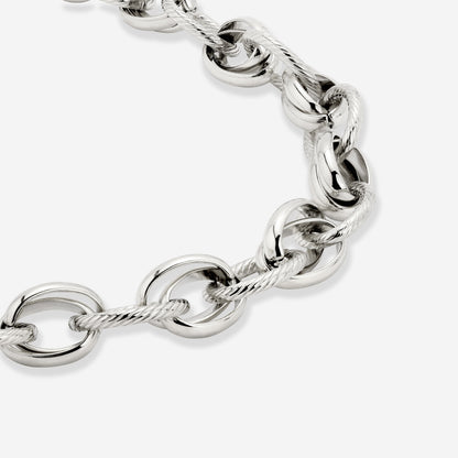 Chunky Twisted Links Necklace Silber