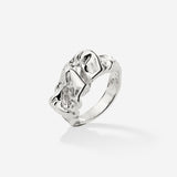 Crinkled Ring Silber