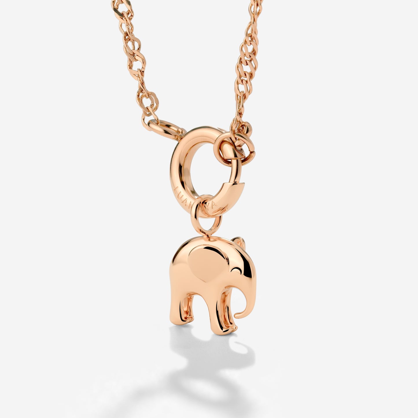 Elephant Singapore Chain Necklace Set Roségold