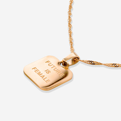 Future is female Necklace Roségold