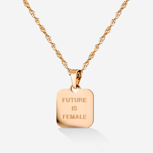 Future is female Necklace Roségold