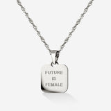 Future is female Necklace Silber