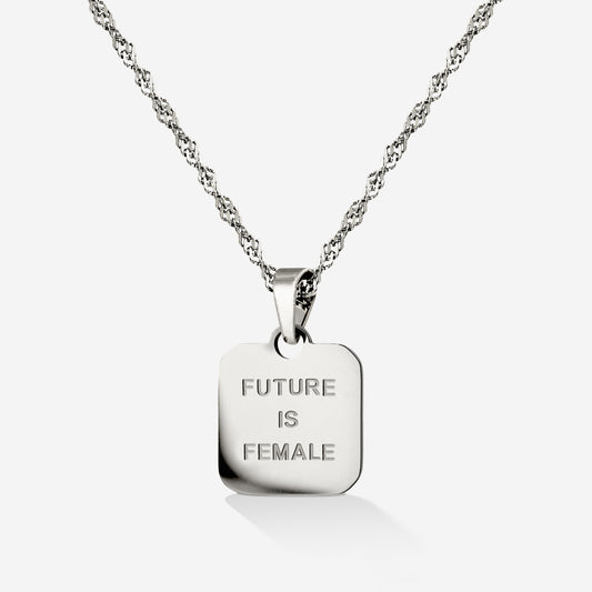 Future is female Necklace Silber