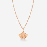 Ginkgo Leaf Necklace Roségold