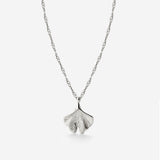 Ginkgo Leaf Necklace Silber