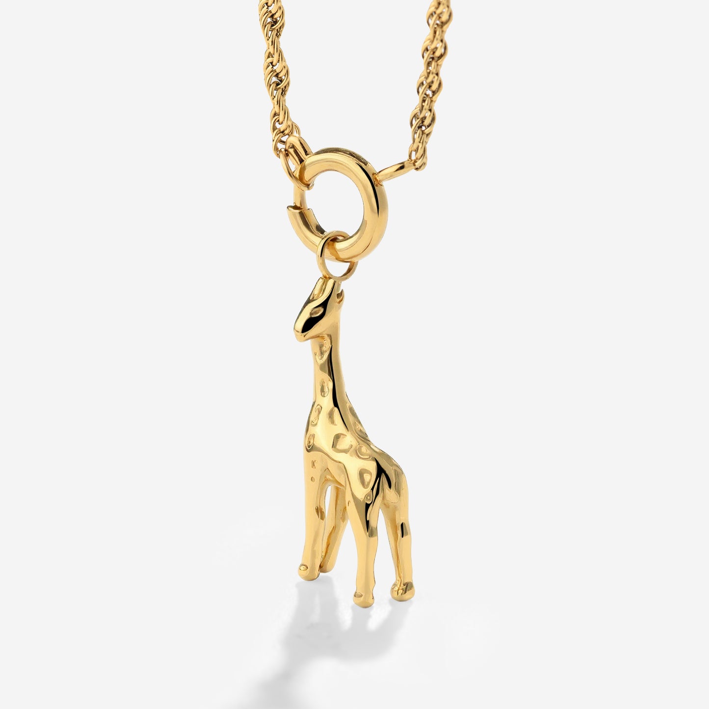 Giraffe Rope Chain Necklace Set Gold