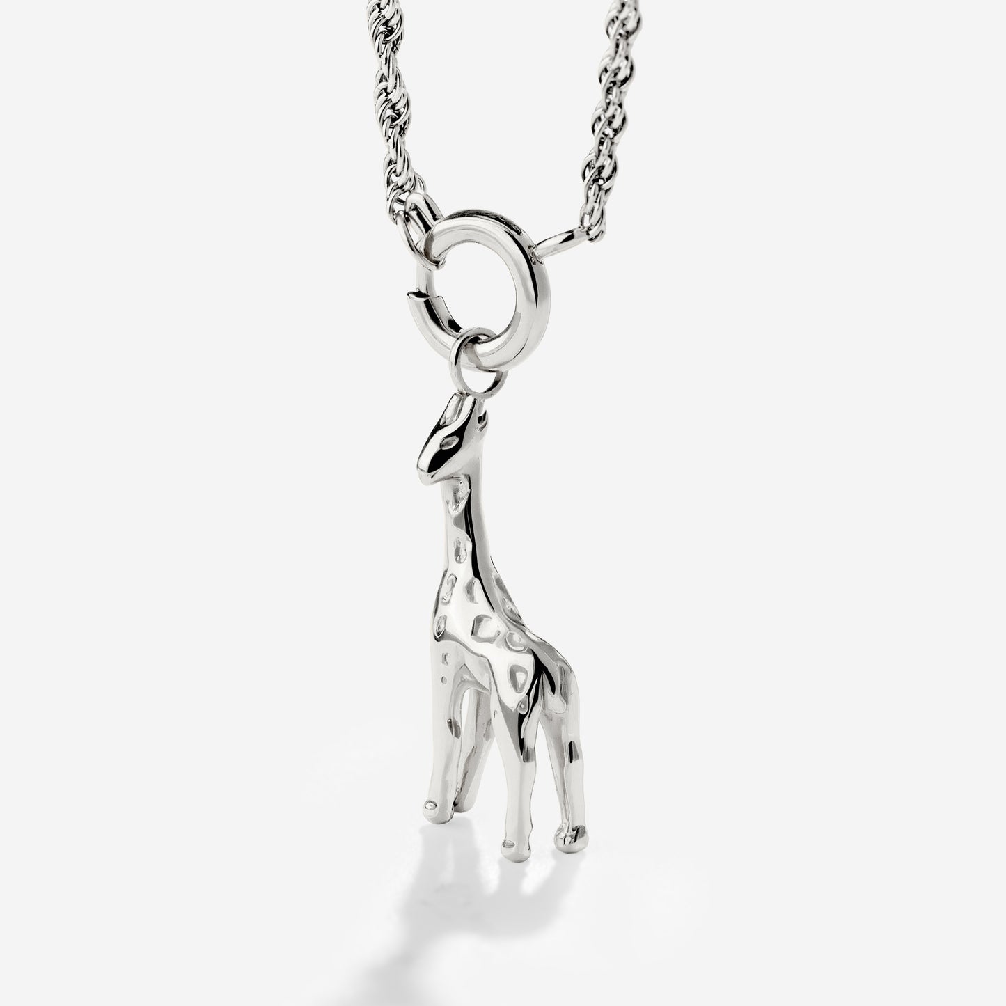 Giraffe Rope Chain Necklace Set Silber