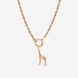 Giraffe Rope Chain Necklace Set Roségold