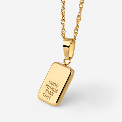 Good things take time Necklace Gold