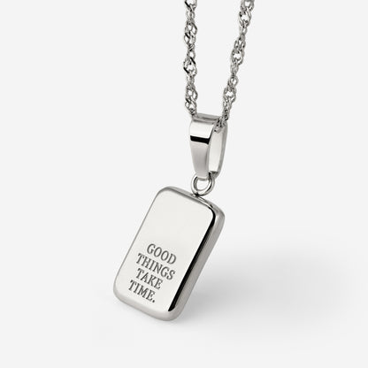 Good things take time Necklace Silber
