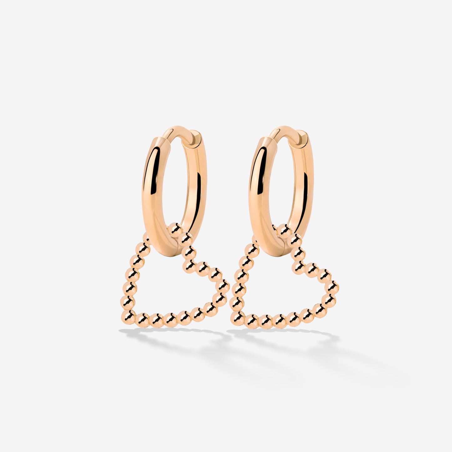 Heart of Gold Hoop Set Small Roségold