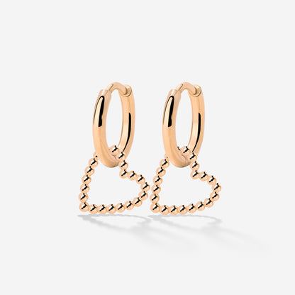 Heart of Gold Hoop Set Small Roségold