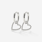 Heart of Gold Hoop Set Small Silber