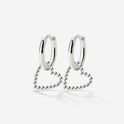 Heart of Gold Hoop Set Small Silber