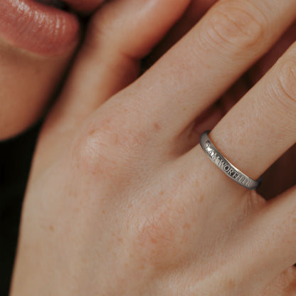 I am worth it Ring Silber