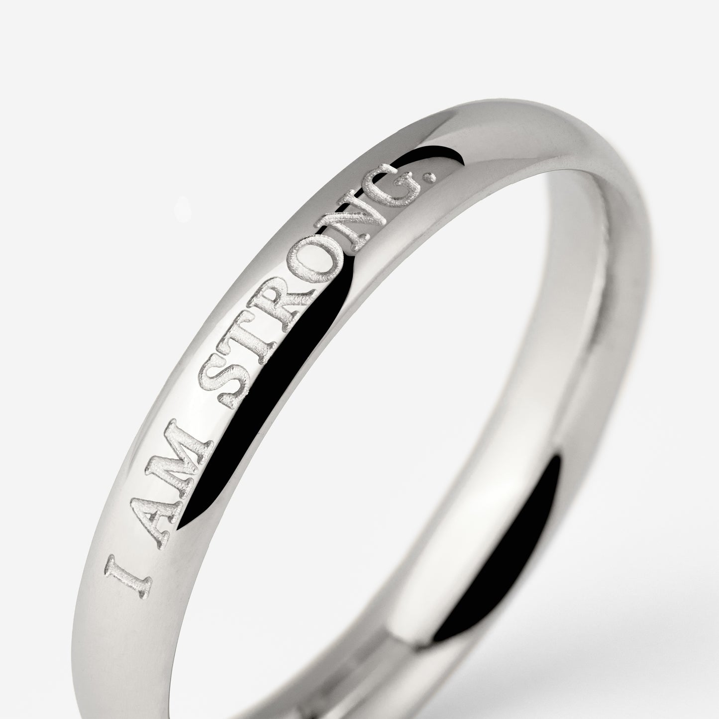 I am strong Ring Silber