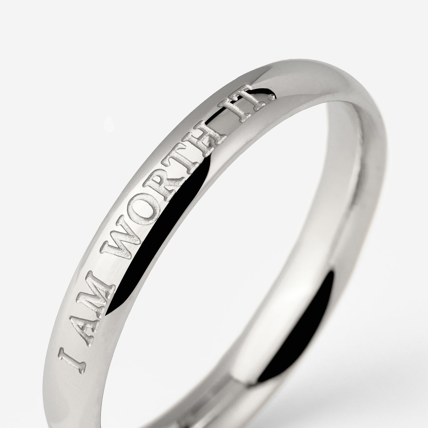 I am worth it Ring Silber