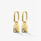 Like a Queen Oval Hoop Set Baby Gold