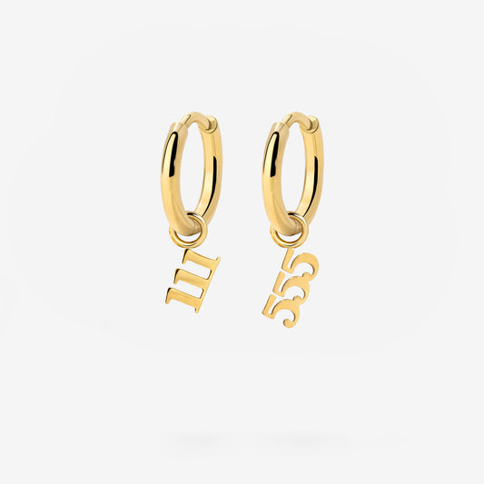 Angel Number Hoop Set Small