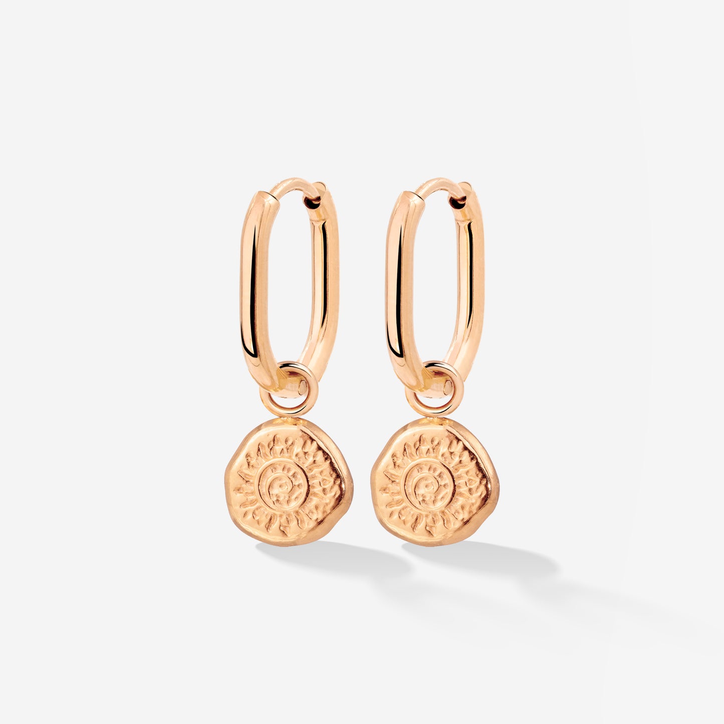 Sun Seeker Oval Hoop Set Baby Roségold