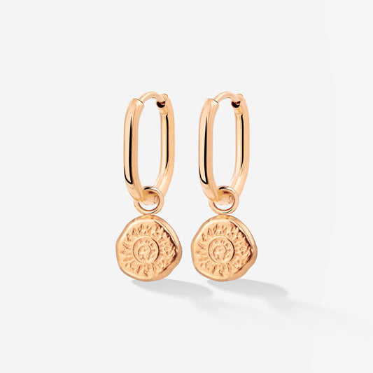 Sun Seeker Oval Hoop Set Baby Roségold