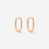 Oval Twisted Hoops Baby Roségold