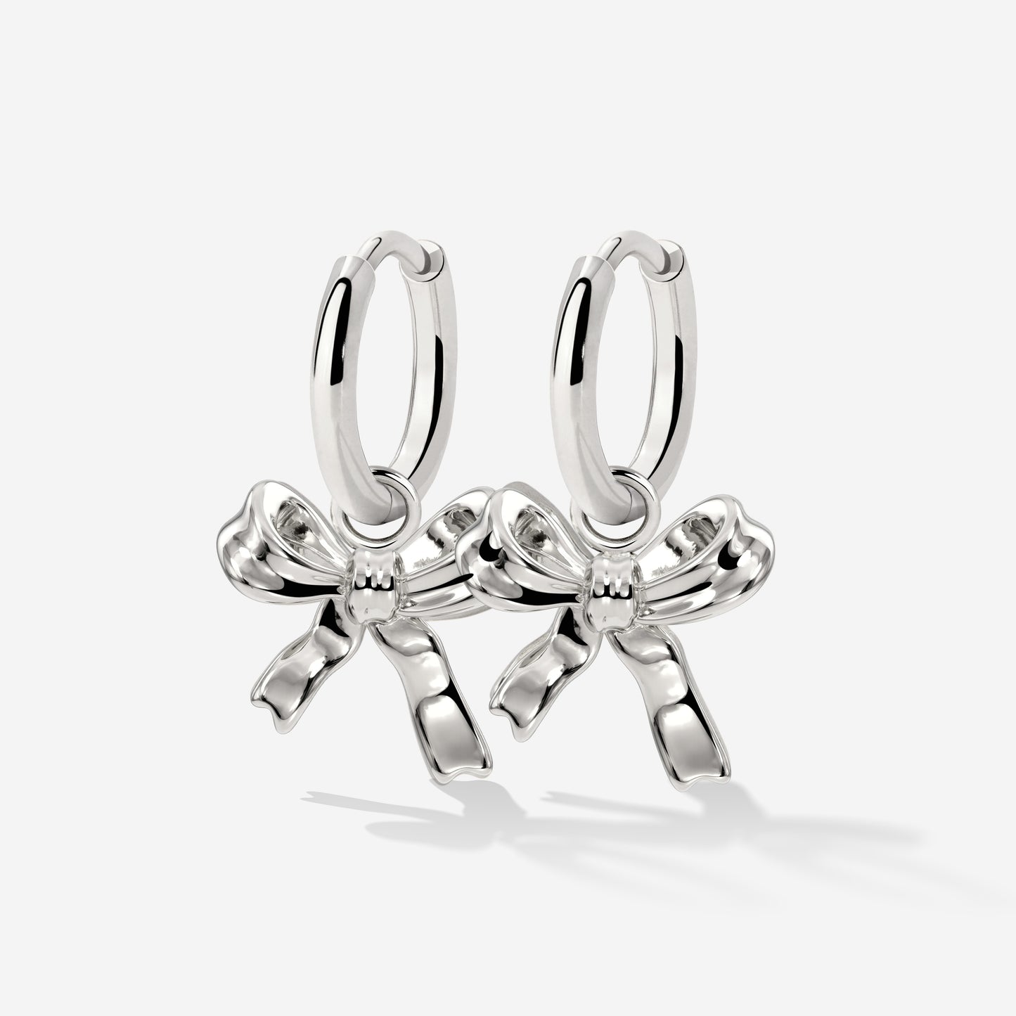 Pretty Ribbon Hoop Set Small Silber