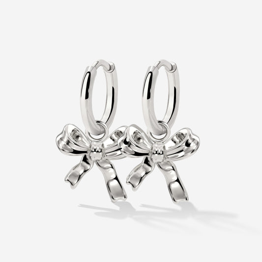 Pretty Ribbon Hoop Set Small Silber
