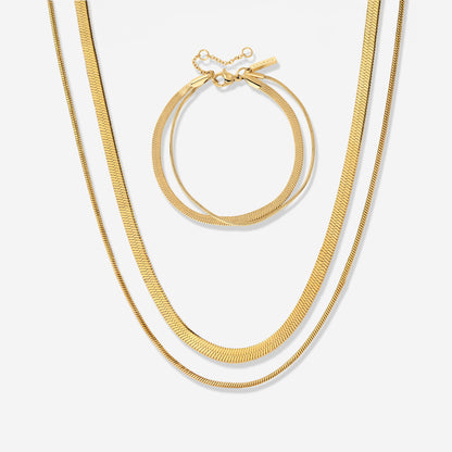 Snake Chain Bundle Gold