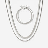 Snake Chain Bundle Silber