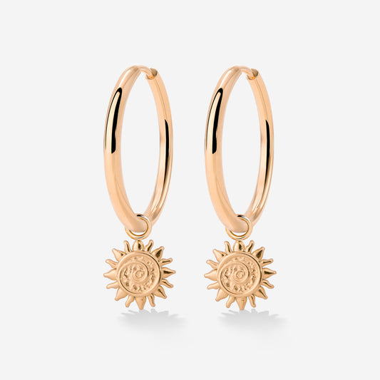 Sunny Swirl Hoop Set Large Roségold