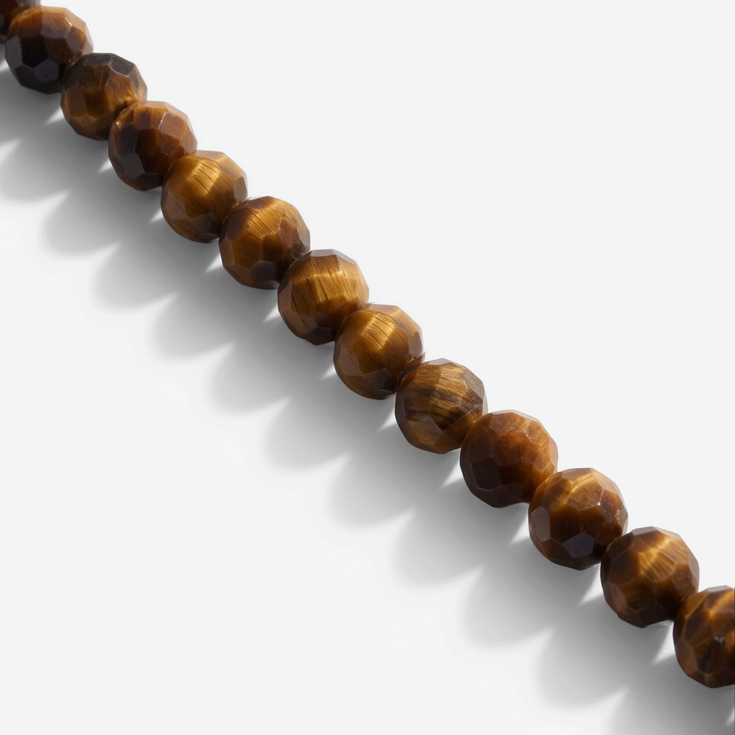 Tiger's Eye Bead Necklace Gold