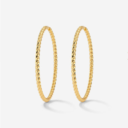 Twisted Hoops Extra Large Gold