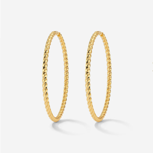 Twisted Hoops Extra Large Gold