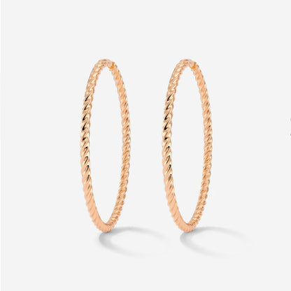 Twisted Hoops Extra Large Roségold
