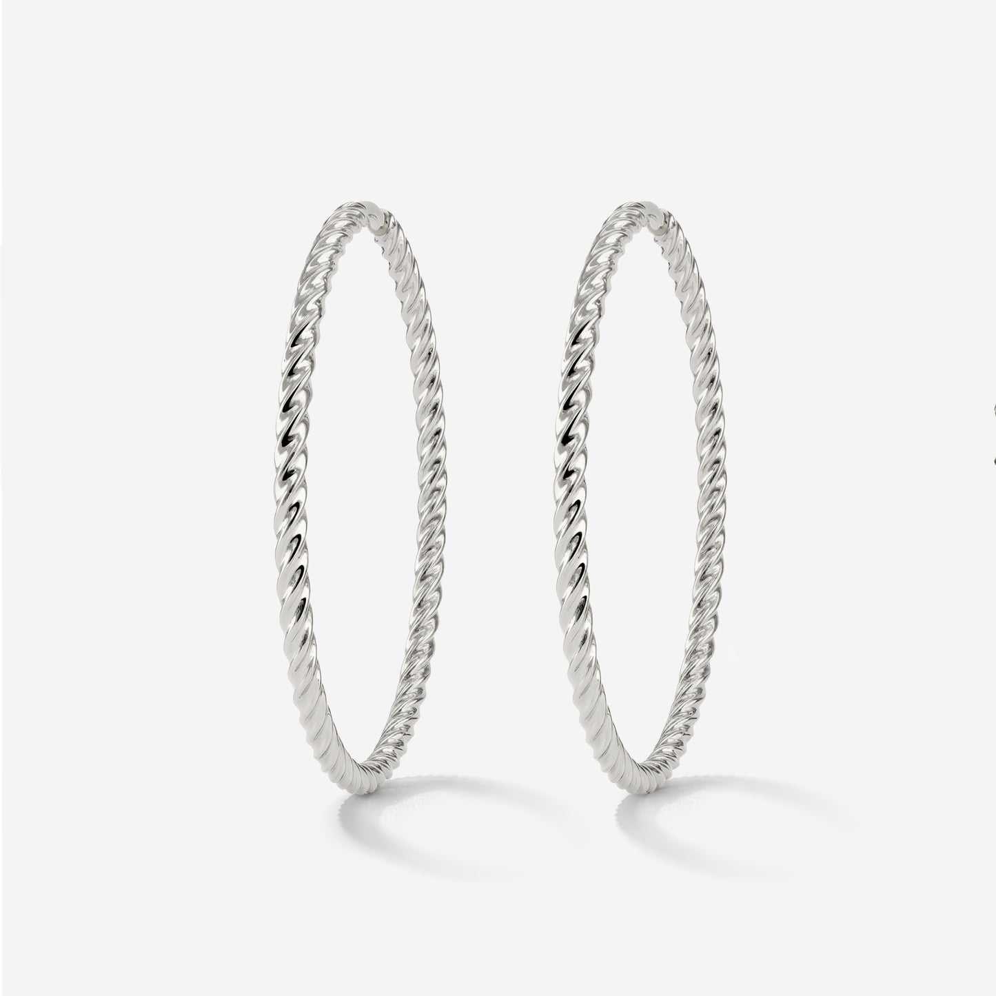 Twisted Hoops Extra Large Silber
